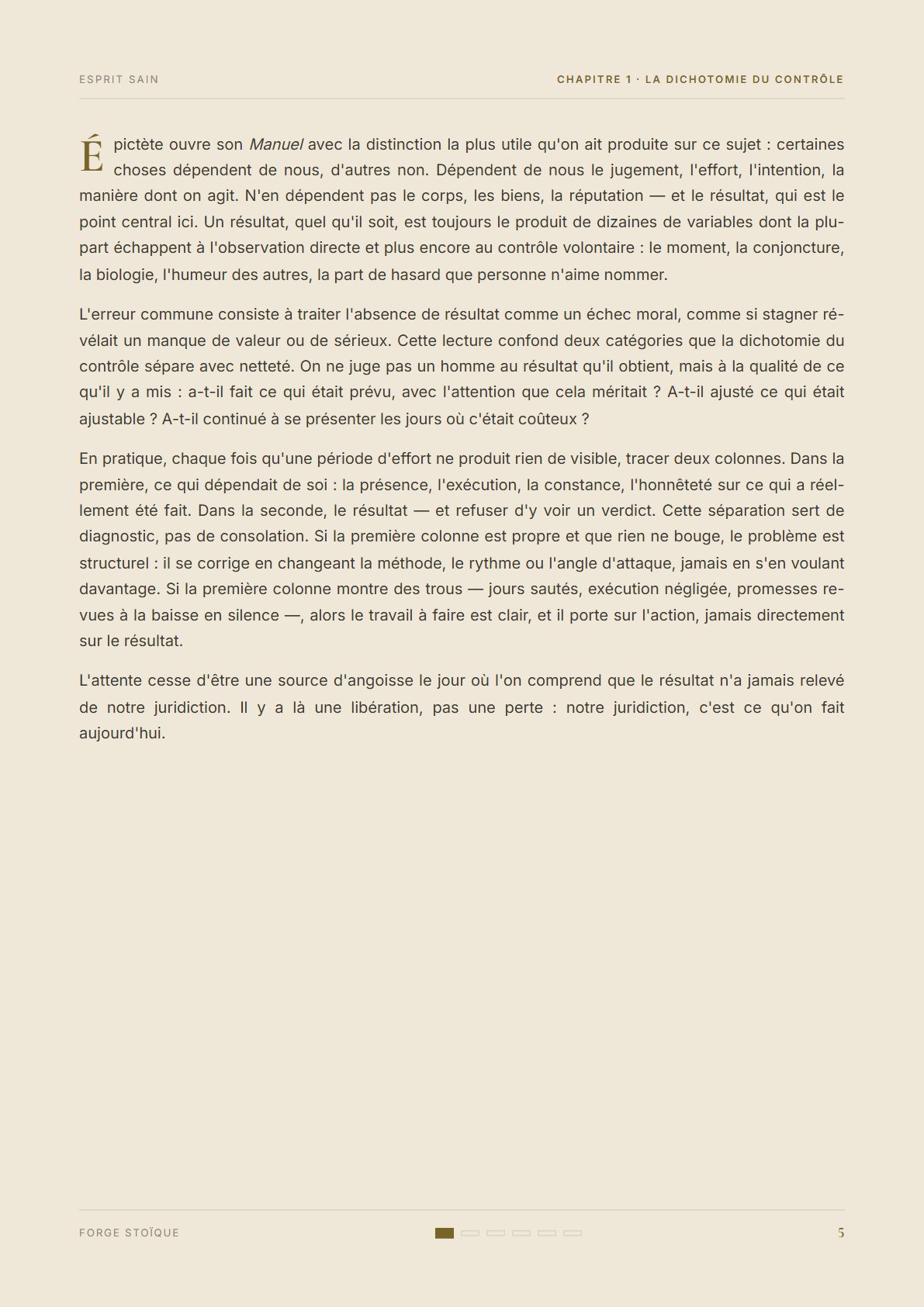 Page de texte courant de l'ebook